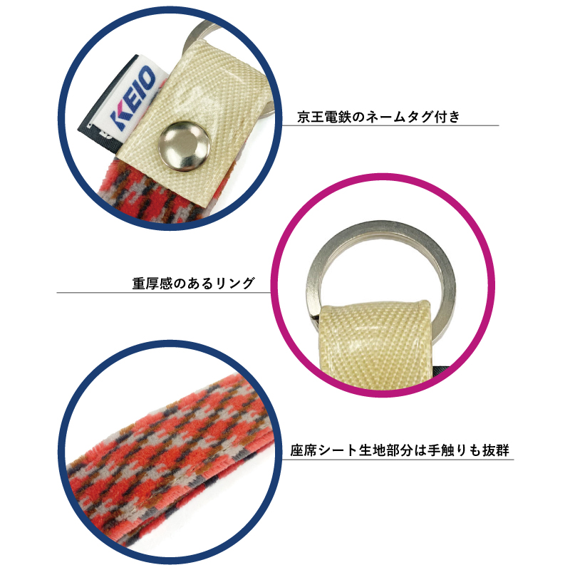 京王電鉄8000系 モケットキーホルダー